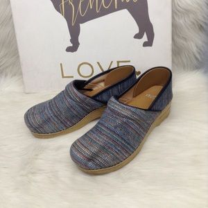 DANSKO striped multicolor clogs